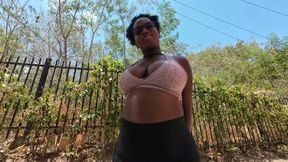 Breaking Her In Ebony Newbie Outdoor Model Casting Nice Ass Tits Pierced Slim Thick Bitch Got The Hoe Path Walking - Jhodez1