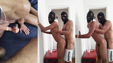 Twink dotadão, falou que não ia aguentar mas quando percebeu a minha pika já estava toda dentro e arregaçando o cuzinho dele.
