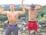 Summer Handjob Adventure 2016 Flexing and Workout