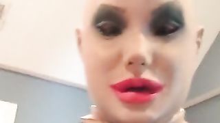 Cybill comes apart (unmasking, dame mask fetish, crossdressing, trans, transformation, mask)