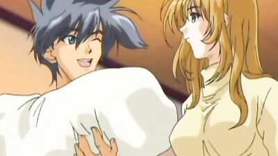 Big-titted anime chick flaunts her tits while getting naughty in hot hentai action