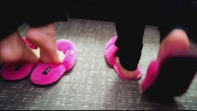 Mistress Jade and Goddess Dazzle double slippers shoeplay