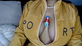 Tiny Trap in Warm Giant Breasts Crushed to Pieces