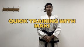 LATINA KARATEKA - POV KICKS & STRETCHING