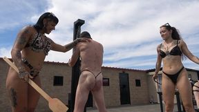 Triple Slave Impact Compound At Omega Compound By Mistress Medea & Little Goth Bat