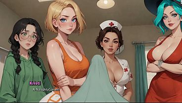 He Gets a Huge Boner In Front of Four Sexy Girls - Moonripple Lake 07 Developed By BCG - 3D Porn Game