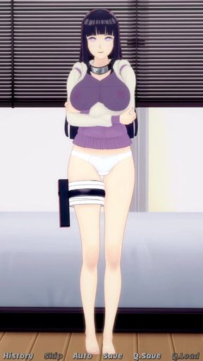 Fantasy Date - Stripping Hinata on the First Date That Makes Us a Tits Job   Clip 1