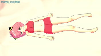 Anya Forger Adult version wearing pink pajama