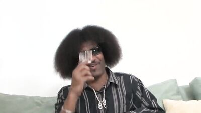 Blonde teen chokes deepthroating a BBC and has her pussy drilled