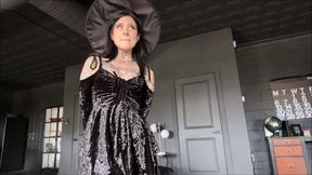 Mysterious Goth Stepsister at the Spooky Halloween Bash - Awlivv & Alex Adams