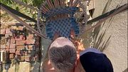 Sexy gardener fucked a twink with his huge cock on a swing and came several times