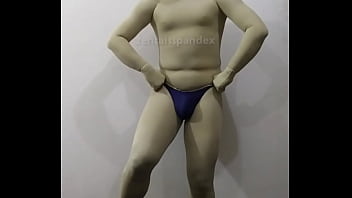 Zentai muscle man skinsuit mask