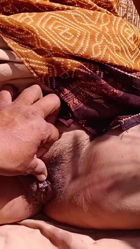 The desi poor girl was working alone on her farm when the stepbrother seduced her and started fucking her   Clip 1