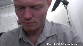 Red haired bottom drilled by BBC after deepthroat POV BJ
