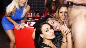 ”These crazy girls are having a bachelorette party”