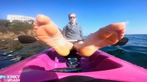Bare Feet JOI Kayak Tease – Risky Outdoor Soles in Public - MOV