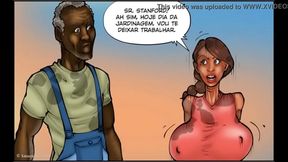 Hot Wife Sucks Black Gardener's Dick In HQ Hentai Anime Scene