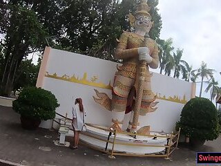 Bubble butt Thai girlfriend day out and horny sex once back home