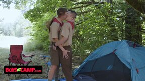 Boys At Camp - Timid New Boy Joins The Scout Boys & Gets Welcomed By The Lead With Outdoor Pounding