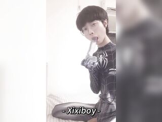 Hawt homosexual teen has a shlong as meaty as Spider-Dude
