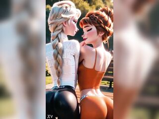 Elsa glows in icy white during the time that Anna burns in fiery orange, their closeness sparking a tension also sexy for Arendelle’s winter. The sisters disclose a temptation hidden behind each glance…