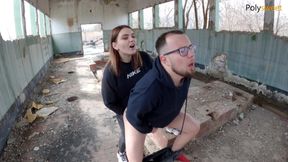 Outdoor Fucking a Guy in POV After He Cums a Lot (russians Speak with Subtitles)