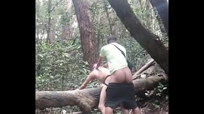 Barebacking the London Hunk in the Backyard Bush in the florest