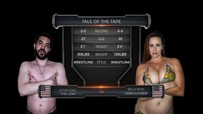 bella rossi vs peter king mixed wrestling