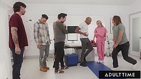 Nurse Summer Gangbanged During First Aid Class!