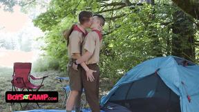 ”Boys At Camp - Timid New Boy Joins The Scout Boys & Gets Welcomed By The Lead With Outdoor Pounding”