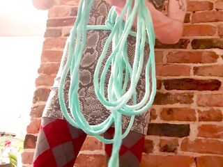 tying myself up like a Christmas present