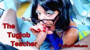 The Tugjob Teacher - starring Mandy Heely - Episode 4 - Part 4 - High Heels Dirty Talk Red Polished Finger Toe Nails Lip Stick Makeup Handjob Blowjob - HD