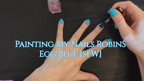Sage Eldritch Painting Her Nails Robin Egg Blue [SFW]