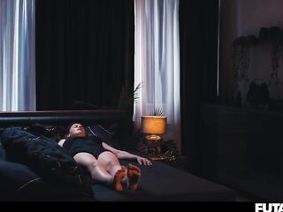 Cutie Swallowing Tgirl Cum - Redhead Mesmerized Into Submission by Shemale hentai Witch