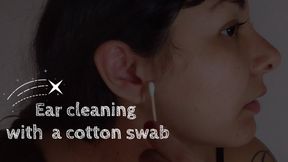 Ear cleaning with a cotton swab