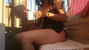 Scratching the soles of my feet when I first wake up (7)