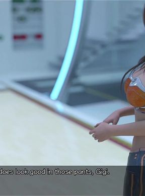 Stranded in Space - Petite Brunette Can't Stop Looking at Busty MILFs Tits