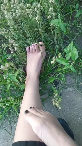 Foot in the grass