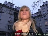 Sweet blonde accepted a naughty offer from a random stranger because she needed some money