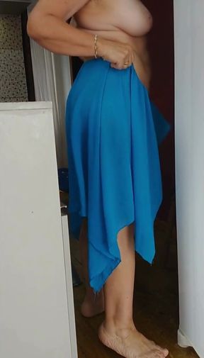 My showing me the new dress to wear to a liberal party