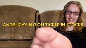 Angelica’s Nylon Feet Tickled in Stocks