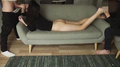 Hot girl free for threesome cuckold husband watches