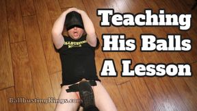 Teaching His Balls a Lesson