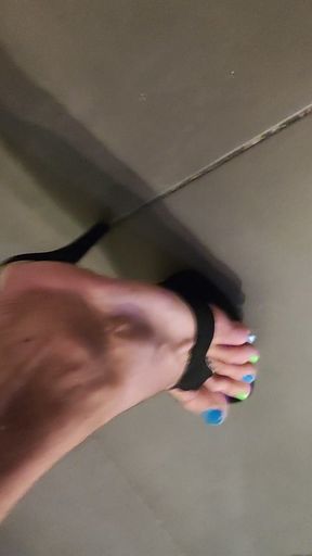 Sexy feet in high heels