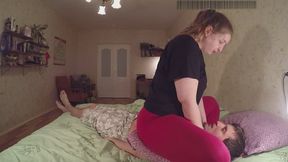 Pillow Chest Sitting Full Weight Bed Slave