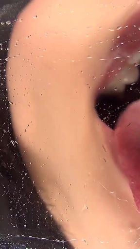 Face-lick Idol POV - Yua Nanami Smears Her Tongue Against the Lens, Thick Spit Trailing as She Pins You in Place with Her Eyes