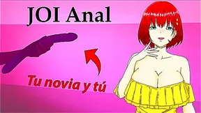 JOI Anal hentai: your girlfriend wants to try her double dildo