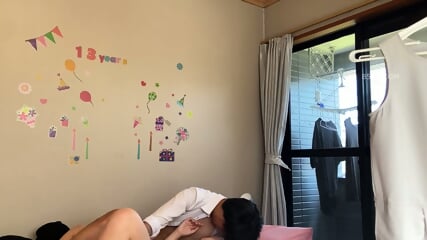 Amateur asian students couple