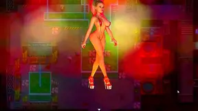 Neon Oasis – Cartoon Couple Gets Naked & Dances at the Club for Hot Action