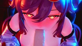 Hu Tao X Lumine Hard Futa Sex At The Fireworks - Genshin Impact